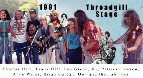 Ky & Owl and Brian Cutean, friends and the Beatles on stage at the Threadgill theatre 1991